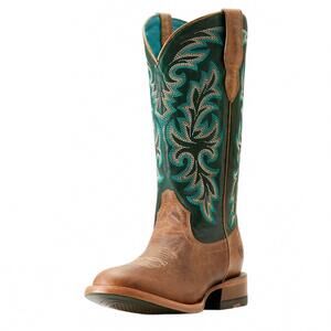 NEW ARIAT women's futurity desperado boot in tan/green